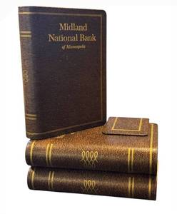 lot 67LB image: Vintage Midland National Bank of Minneapolis Advertising Playing Cards - 3 Decks