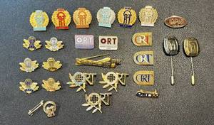 lot 72JT image: ORT Pins - Womens American ORT Collection (Lot of 28) Vintage Enamel Badges
