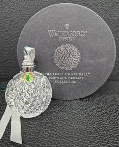 lot 96CL image: Waterford Crystal Times Square Ball Ornament LED Light - 3 in Diameter, 100th Anniversary Collection