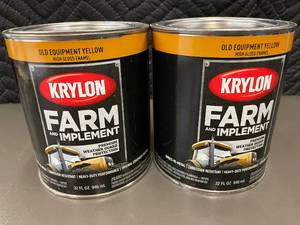 lot 13 image: MIL 1 - Krylon Farm and Implement 32 oz Old Equipment Yellow High-Gloss Enamel - (Lot of 2)