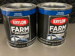 lot 14 image: MIL 1 - Krylon Farm & Implement Ford Blue High Gloss Enamel 32 Fl Oz - (Lot of 2)