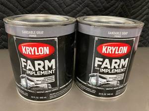 lot 35 image: MIL 4 - Krylon Farm & Implement Primer Sandable Gray - 32 oz (946 mL) (Lot of 2)