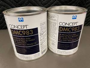 lot 48 image: MIL 2 - Concept DMC983 2K Mixing Base Color - Aluminum Coarse - 1 Quart (Lot of 2)