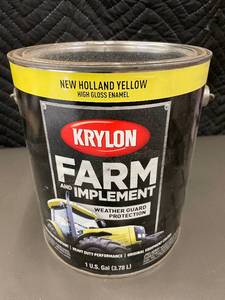lot 52 image: MAD 4 - Krylon Farm & Implement Weather Guard New Holland Yellow High-Gloss Enamel 1 gal
