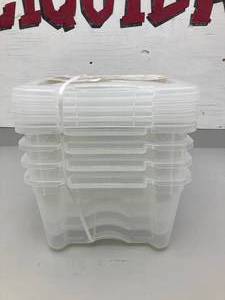 lot 152 image: Clear Buckle-Up Storage Set - 4 Pack