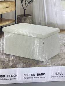 lot 156 image: Seville Classics Foldable Storage TrunkBench