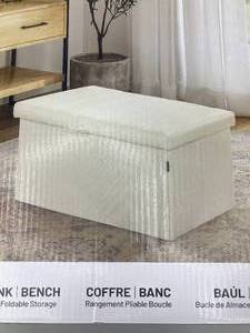 lot 158 image: Seville Classics Foldable Storage TrunkBench