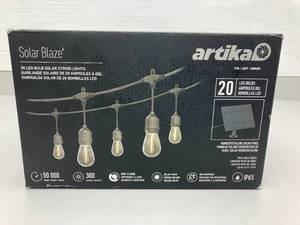 lot 163 image: Artika Solar Blaze LED String Lights