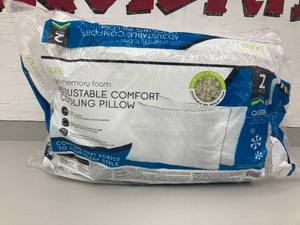 lot 166 image: PureLux Adjustable Comfort Cooling Pillow Set