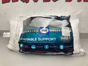 lot 184 image: Sealy Sterling Collection Huggable Support Pillows - 2-Pack