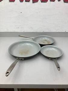 lot 56 image: Set of Three Tramontina Frying Pans