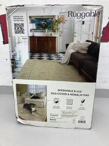 lot 73 image: Ruggable Washable 8x10 Rug Cover & Nonslip Pad