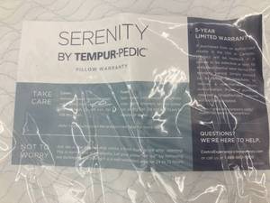 lot 103 image: Serenity by Tempur-Pedic Pillow