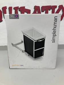 lot 104 image: Simplehuman 30L Pull-Out Trash Can