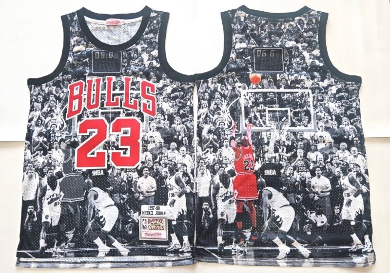lot 23N image: Mitchell & Ness Michael Jordan Hardwood Classics Game Winner Jersey, Chicago Bulls, Mens XL - Brand New I