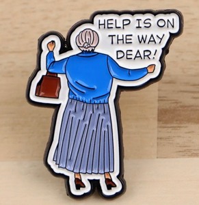 lot 47M image: Mrs. Doubtfire Movie HELP IS ON THE WAY DEAR Enamel Pin - Brand New