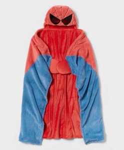 lot 70W image: Marvel Spider-Man Kids Hooded Blanket - The Marvel Collection by Pillowfort - New