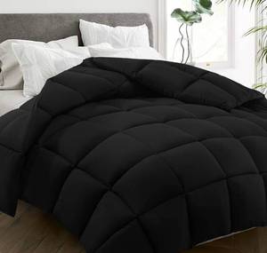 lot 266 image: Black Queen Comforter Box Stitching, 88 x 88 - Brand New A