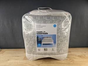 lot 188 image: Room Essentials Reversible Microfiber Comforter & Sheet 7 Piece Set Queen Black and White