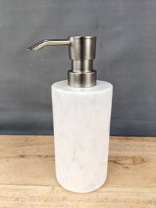 lot 190 image: Threshold Soap Dispenser White Marble 7 Tall - Brand New