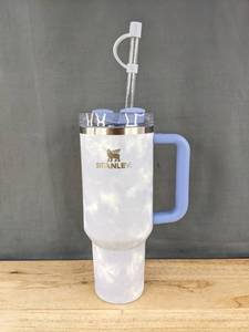 lot 28W image: Stanley 40 oz Blue Tumbler with Base Boot
