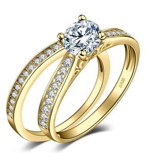 lot 84W image: Wedding Eternity Band Set Cubic Zirconia 925 Sterling Silver Size 5.5 - Brand New