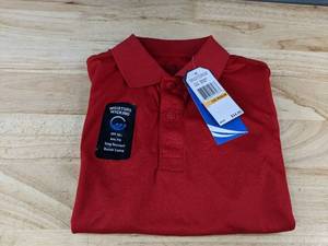 lot 323 image: Nautica Boys Red Short Sleeve Polo Shirt Size 8 - Brand New