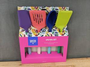 lot 330 image: 4 Tabitha Brown Silicone Kitchen Tools - Brand New
