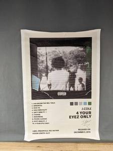 lot 361 image: J. Cole 4 Your Eyez Only Canvas Poster 16 x 24 - Brand New
