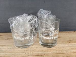 lot 51W image: 4 Trader Vics Double Old Fashioned 13.5 oz Glasses - Brand New X