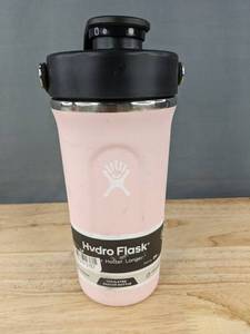 lot 122W image: Hydro Flask Insulated Pink Shaker Bottle, 24 oz - New