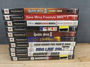 lot 136F image: 10 PlayStation 2 Games - MLB 2006, Guitar Hero II, The Hobbit, Tiger Woods PGA Tour 2004, NBA Live 2001, Madden NFL 2003 and more C