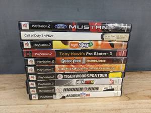 lot 36F image: 10 PlayStation 2 Games - Guitar Hero II Legends of Rock, DDRMAX2, Tiger Woods PGA Tour 07, NBA 2K10, Madden NFL 08 C