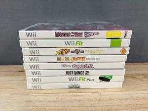 lot 96F image: 8 Nintendo Wii Games - Nerf N-Strike Double Blast Bundle, Mad Dog McCree Gunslinger Pack, GoPlay Circus Star, Just Dance 2 C