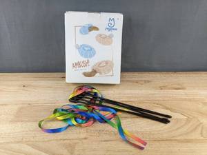 lot 501 image: Migipaws Ambush Smart Cat Toy and 6 Twirly Wand Toys - Brand New