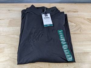 lot 530 image: Members Mark Mens Quarter Zip Pullover 3XL Black - Brand New