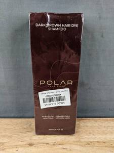 lot 544 image: Polar Dark Brown Hair Dye Shampoo for Men 6.76 fl oz - Brand New