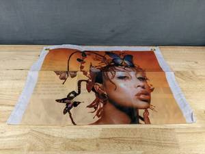 lot 593 image: Kali Uchis Red Moon in Venus Album Cover Flag 23 x 35 in - Brand New