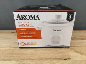 lot 73W image: Aroma ARC-302NG Rice & Grain Cooker 1 Quart Capacity - Brand New