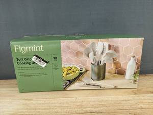 lot 149W image: 10 Figmint Soft Grip Nylon Cooking Utensils - Brand New