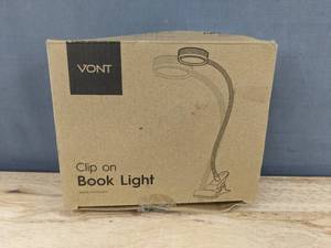 lot 612 image: VONT Clip-on Book Light Black - Brand New