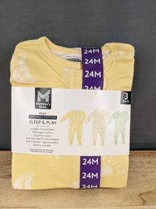 lot 621 image: 3 Members Mark Baby Sleep & Play Size 24M - Brand New
