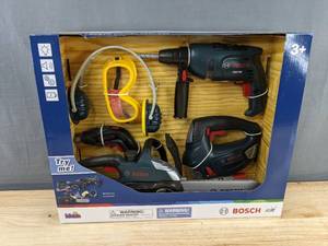 lot 94W image: Bosch Mini Power Tools Toy Drill, Jigsaw & Sander - Brand New