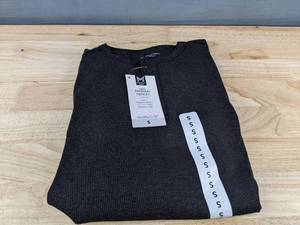 lot 659 image: Members Mark Mens Thermal Henley Black Long Sleeve Shirt, Size Small - Brand New