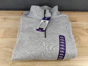 lot 60F image: Champion Mens XXL Grey Quarter Zip Long Sleeve, $60 Retail - Brand New