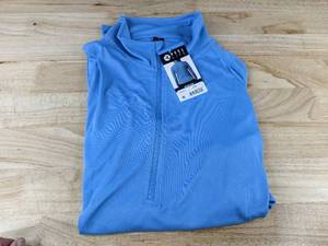 lot 133W image: Reel Life 12 Zip Long Sleeve Blue Pullover, Womens Size Large - Brand New