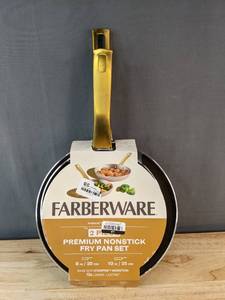 lot 65W image: Farberware Premium Nonstick Fry Pan 2 Piece Set - Brand New