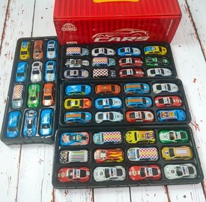 lot 9W image: Rally Race Car Collectible Toy Set with Drawer Style Case, 48 Cars - Brand New