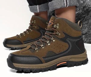 lot 21G image: All Terrain Traction Outdoor Hiking Boots with Cushioned TPR Sole, Mens 12 - Brand New
