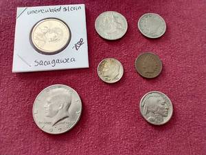 lot 6 image: Small Mixed US Coin Lot - Silver Dime, Buffalo Nickel, Indian Penny, Etc
